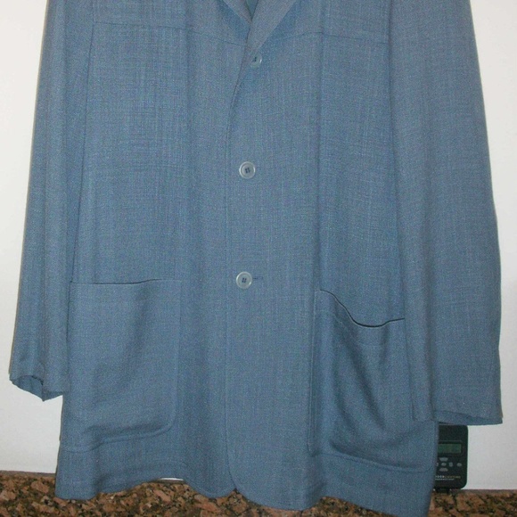 Vintage Ermenegildo Zegna Light Blue Linen Sports Jacket - Picture 2 of 2